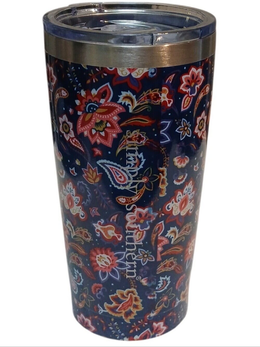 Simply Drinkware -NWT 20 oz Floral Tumbler Bloom, Hot & Cold Technology,BPA Free